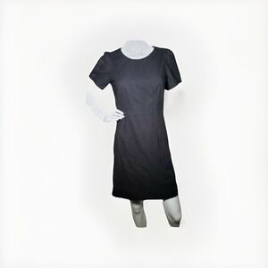 J Crew Black Eyelet Lined Zippered Short Sleeve Dress Shift Cotton Plus Size‎ 20